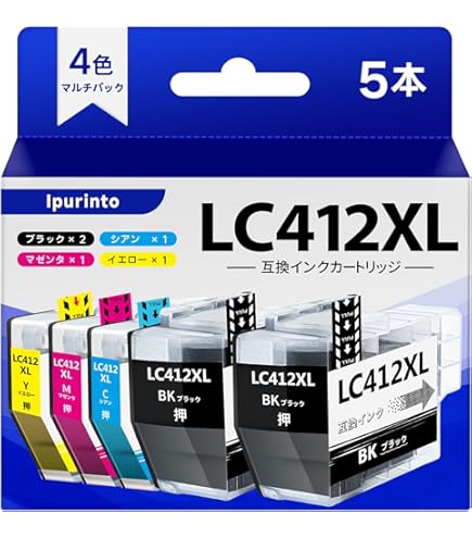 Amazon.co.jp: LC412XL インクカートリッジ ブラザー用 インク LC412XL